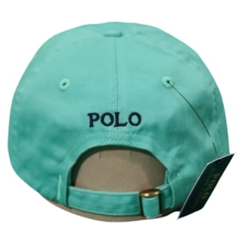 Boné Polo Ralph Lauren Small Poney Verde Claro / Cavalinho Azul Marinho - 100% Algodão